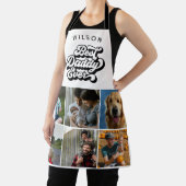 Groovy Retro Best Daddy Ever Nine Foto Name Schürze (InSitu)