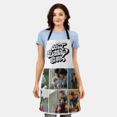 Groovy Retro Best Daddy Ever Nine Foto Schürze (Getragen)