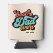 Groovy Retro Bester Vater je Foto Vatertag Dosenkühler (Vorderseite)