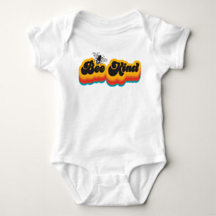 Groovy Retro-Biene Baby Strampler