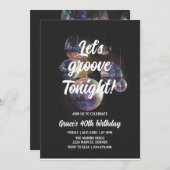 Groovy Retro Birthday Einladung (Vorne/Hinten)