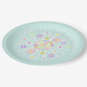Groovy Retro Birthday Pappteller (Schrägansicht)