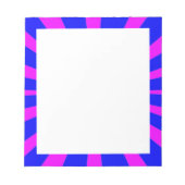 Groovy Retro Blue & Pink Hintergrund Notizblock (Vorderseite)