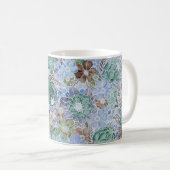 Groovy Retro Blue Protea und Daisy Tasse (VorderseiteRechts)