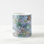 Groovy Retro Blue Protea und Daisy Tasse (Mittel)