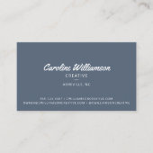 Groovy Retro Blue Yellow Wavy Lines Trendy Visitenkarte (Vorderseite)