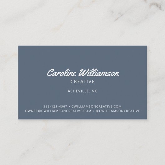 Groovy Retro Blue Yellow Wavy Lines Trendy Visitenkarte (Vorderseite)