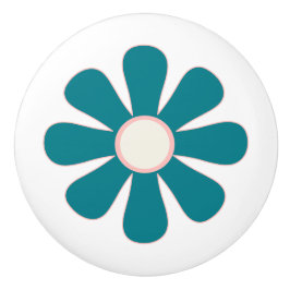 Groovy Retro Blume 60er 70er Minimalistisch Ästhet Keramikknauf