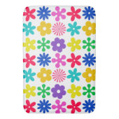 GROOVY RETRO-BLUME BADEMATTE (Vorderseite Vertikal)