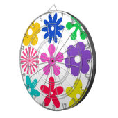 GROOVY RETRO-BLUME DARTSCHEIBE (Vorderseite rechts)