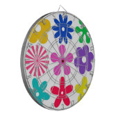 GROOVY RETRO-BLUME DARTSCHEIBE (Vorderseite Links)
