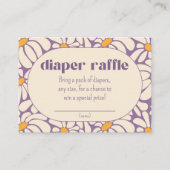 Groovy Retro Blume Degustationsschein Begleitkarte (Vorderseite)