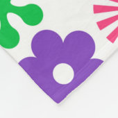 GROOVY RETRO-BLUME FLEECEDECKE (Ecke)