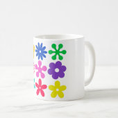 GROOVY RETRO-BLUME KAFFEETASSE (VorderseiteRechts)