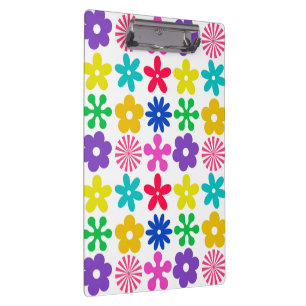 GROOVY RETRO-BLUME KLEMMBRETT
