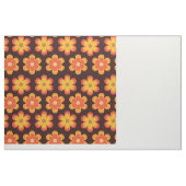 Groovy Retro Blume orange und gelb Stoff (Yard (91,4 cm))