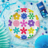 GROOVY RETRO-BLUME PAPPTELLER (Party)
