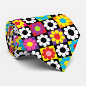 Groovy Retro Blume Power Krawatte (Gerollt)