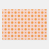 Groovy Retro-Blume, Schmetterlinge und geometrisch Geschenkpapier Set (Vorderseite 3)