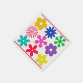 GROOVY RETRO-BLUME SERVIETTE (Ecke)