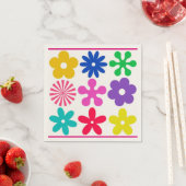 GROOVY RETRO-BLUME SERVIETTE (Beispiel)
