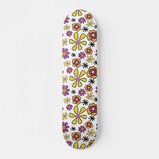 Groovy Retro Blume Skateboard (Vorne)