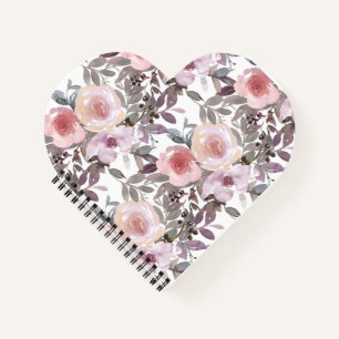 Groovy Retro Blume Vintag 70er 60er Floral pink Notizblock