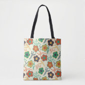 Groovy Retro-Blumen Tasche (Vorderseite)