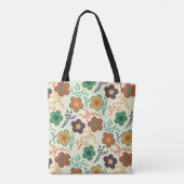 Groovy Retro-Blumen Tasche (Rückseite)