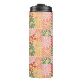 Groovy Retro-Blumen  Thermosbecher (Vorderseite)