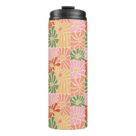 Groovy Retro-Blumen  Thermosbecher