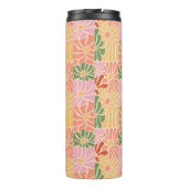 Groovy Retro-Blumen  Thermosbecher (Rückseite)