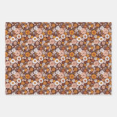 Groovy Retro Blumengartenmuster Geschenkpapier Set (Vorderseite 3)