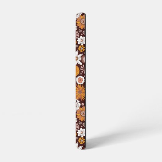 Groovy Retro Blumengartenmuster Samsung Galaxy Hülle (Linke Seite)