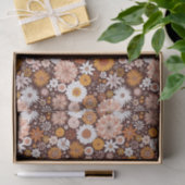 Groovy Retro Blumengartenmuster Seidenpapier (Geschenk)