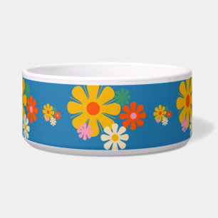 Groovy Retro Blumenmuster Napf