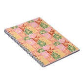 Groovy Retro Blumenmuster  Notizblock (Rechte Seite)