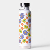 Groovy Retro Blumenmuster Trinkflasche (Rechts)