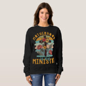 Groovy Retro Blumenmütterschaft ist mein Ministeri Sweatshirt (Vorne ganz)