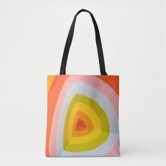 Groovy Retro Bögen Canvas-Tasche Tasche (Vorderseite)