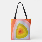 Groovy Retro Bögen Canvas-Tasche Tasche (Rückseite)