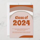 Groovy Retro Boho Arch Foto Abschluss Ankündigung (Rückseite)