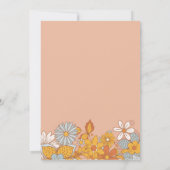 Groovy Retro Boho Daisy Baby Shower Einladung (Rückseite)