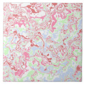 Groovy Retro Boho Eclectic Funky Buntes Marmor Fliese (Vorderseite)