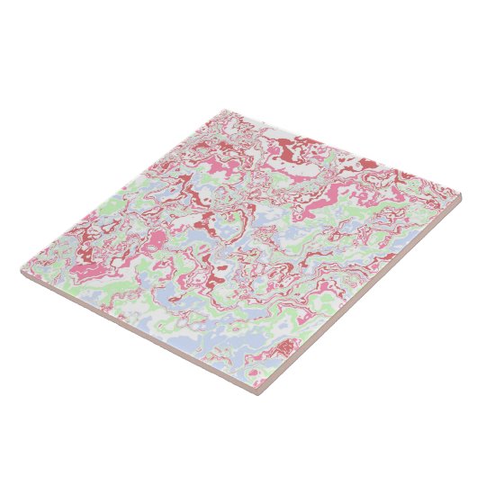 Groovy Retro Boho Eclectic Funky Buntes Marmor Fliese (Seite)