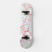 Groovy Retro Boho Eclectic Funky Buntes Marmor Skateboard (Vorderseite)