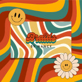 Groovy Retro Braids Visitenkarte