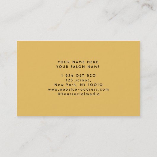 Groovy Retro Braids Visitenkarte (Rückseite)