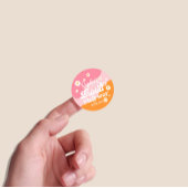 Groovy Retro Brautparty Hippie Favor Runder Aufkleber