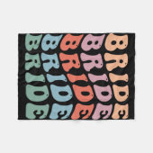 Groovy Retro Bride Junggeselinnen-Abschied Bridal Fleecedecke (Vorderseite (Horizontal))